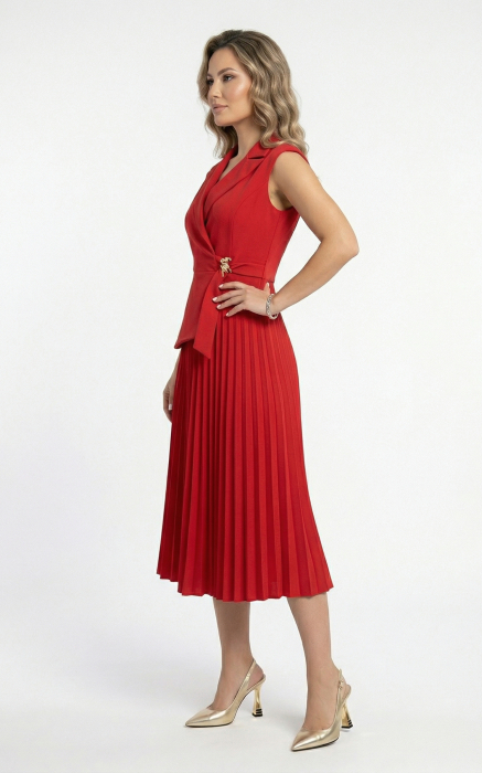 Rochie Gwenivere midi rosie [2]