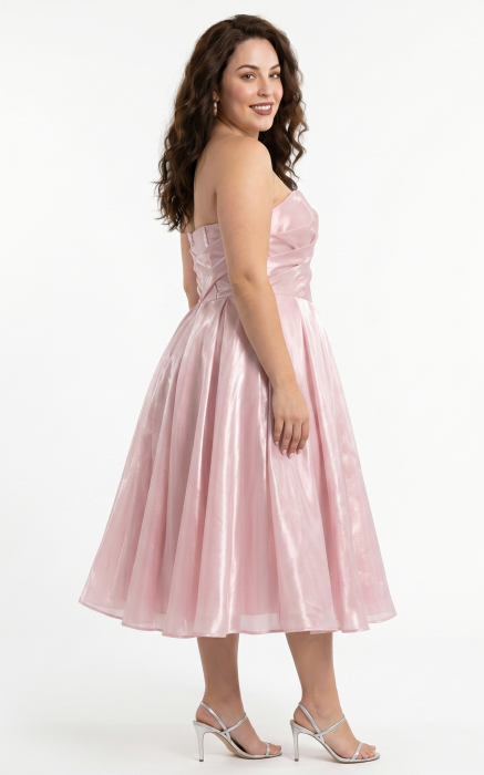 Rochie Hadleigh midi pudra [5]