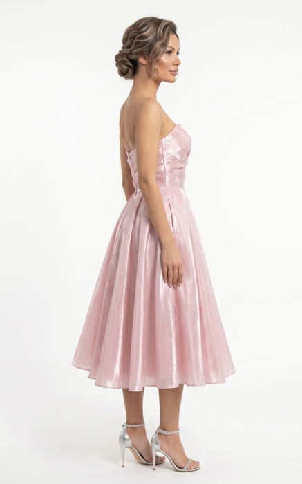 Rochie Hadleigh midi pudra [2]