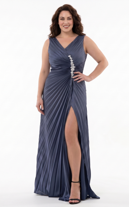 Rochie Haley lunga bleumarin [3]