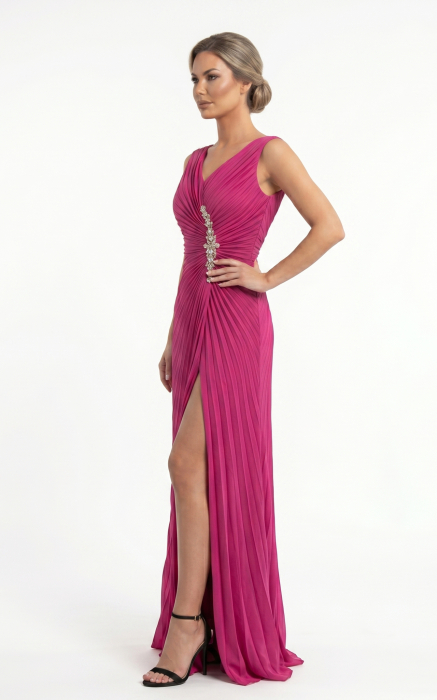 Rochie Haley lunga fucsia [4]