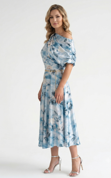 Rochie Halo midi bleu [2]