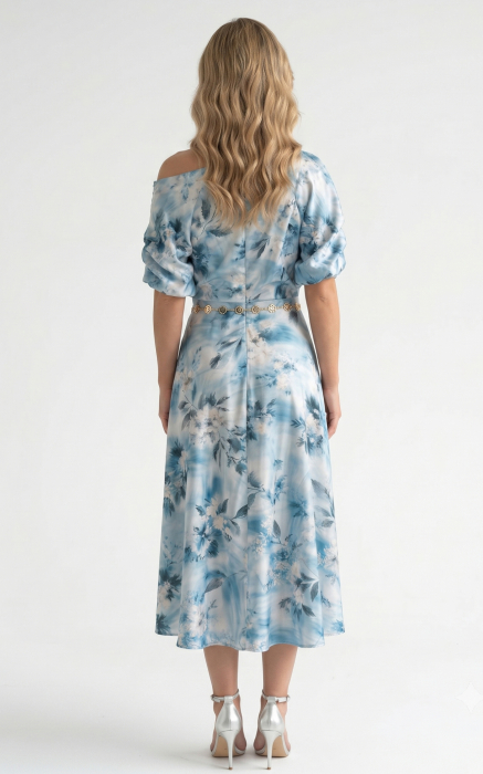 Rochie Halo midi bleu [4]