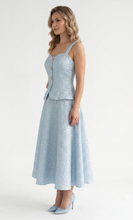 Rochie Harleigh midi bleu [4]