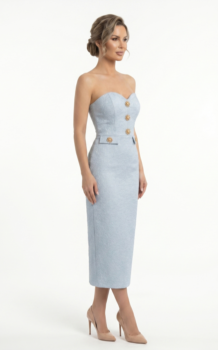 Rochie Harlem midi bleu [2]