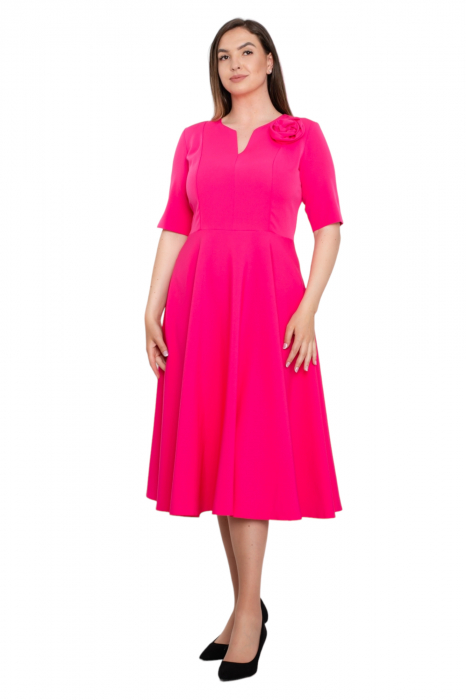 Rochie midi fucsia [5]