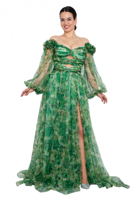 Rochie lunga verde [5]