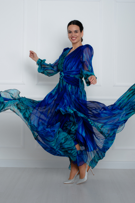 Rochie lunga bleumarin [2]