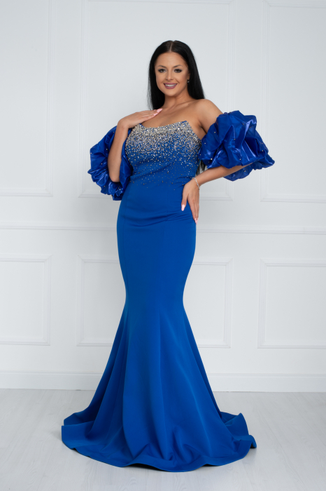 Rochie Katherine lunga albastra [2]
