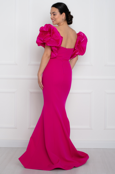 Rochie lunga fucsia [3]