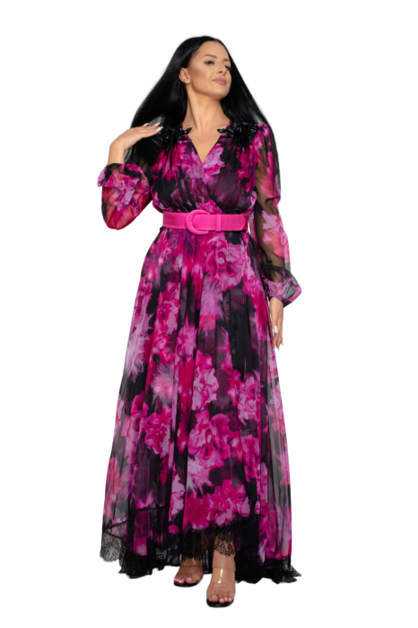 Rochie maxi fucsia [5]
