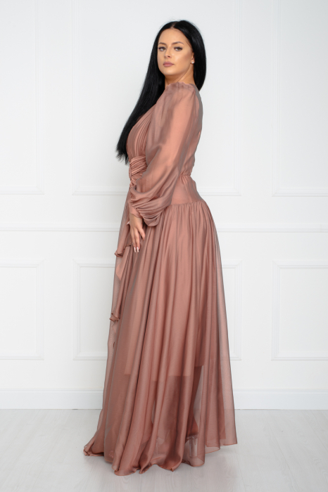 Rochie maxi bej [2]
