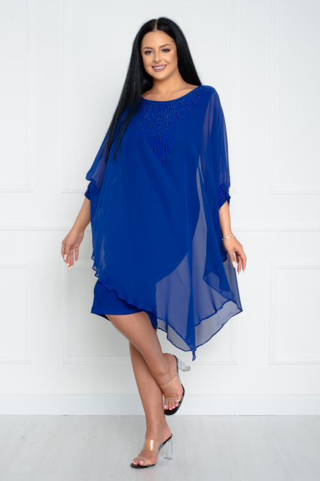 Rochie Naomi midi albastra [3]