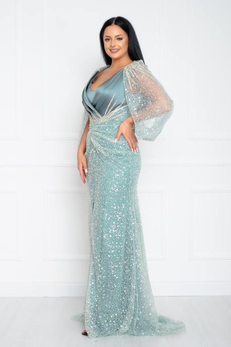 Rochie Olivia lunga menta [3]