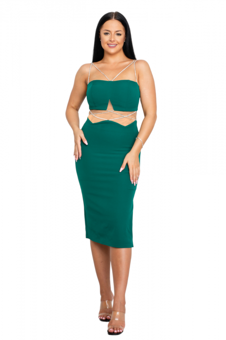 Rochie Penelope midi verde [4]