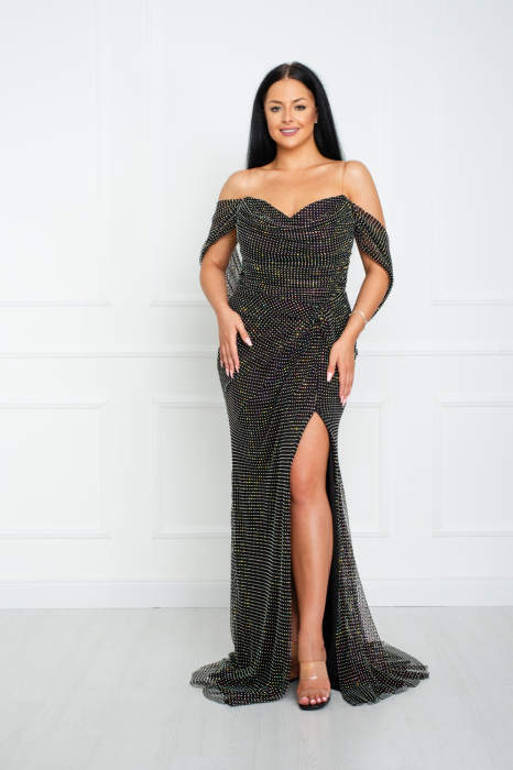 Rochie Phoebe lunga neagra [2]