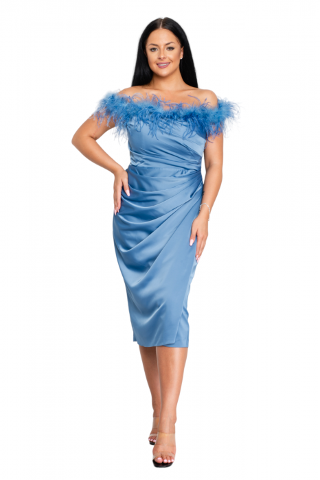Rochie Reign midi bleu [5]
