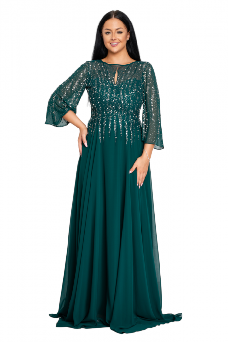 Rochie Rose lunga verde [4]