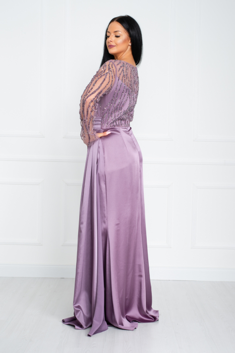 Rochie Sabrina lunga mov [4]