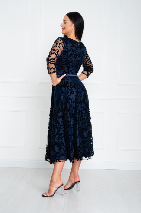 Rochie Sadie midi bleumarin [3]