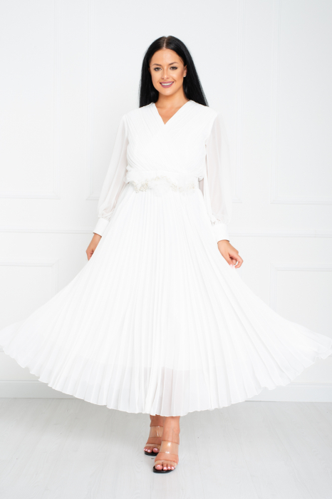 Rochie Saige midi alba [2]