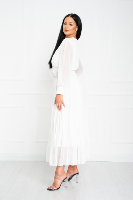 Rochie Saige midi alba [3]