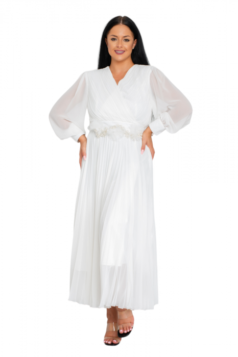 Rochie Saige midi alba [5]