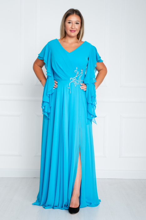Rochie Sara lunga albastra [2]