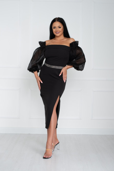 Rochie Serena midi neagra [2]