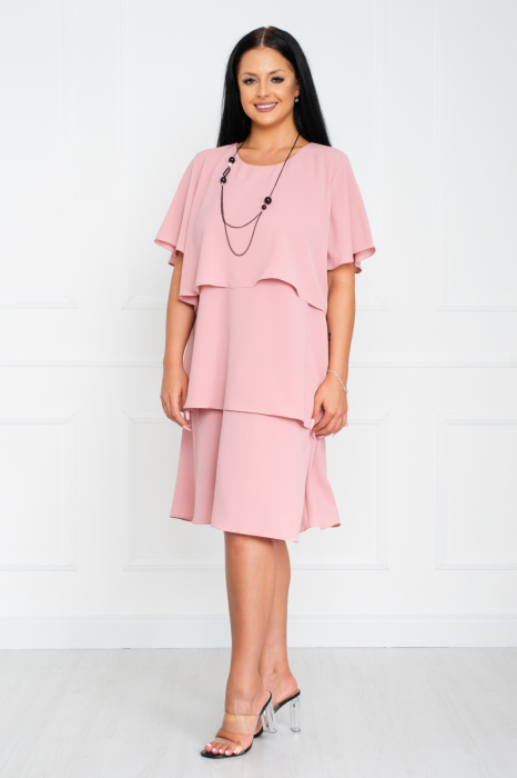 Rochie Trinity midi pudra [2]