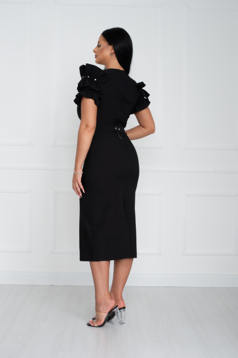 Rochie Vivian midi neagra [4]