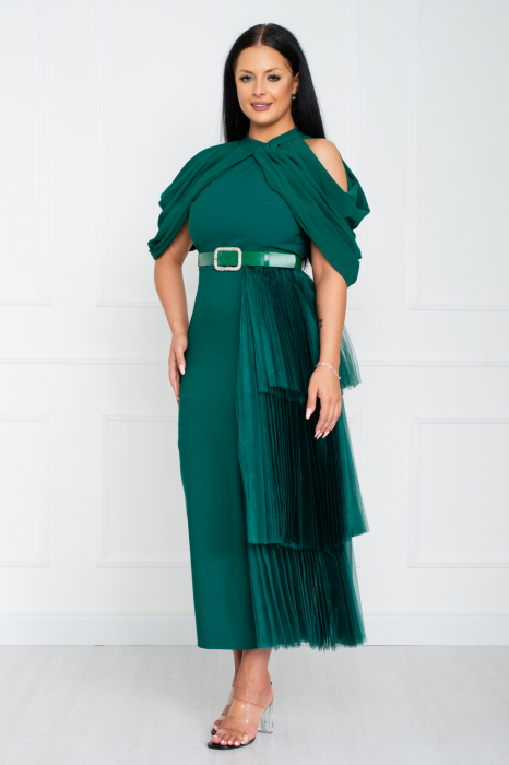 Rochie Vivienne midi verde [2]