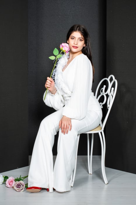 Salopeta Brynlee lunga alba [13]