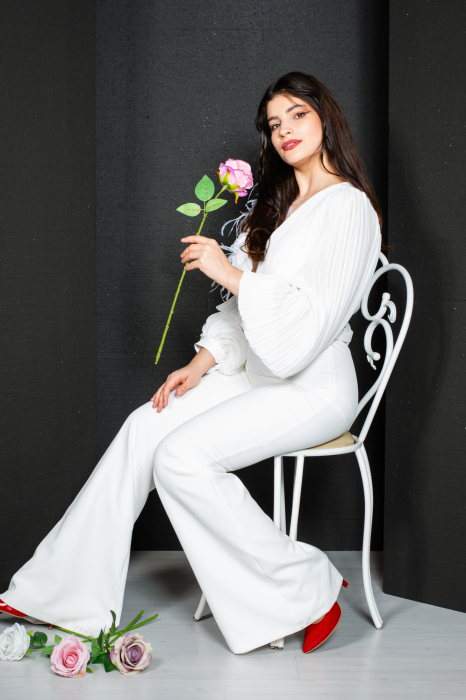 Salopeta Brynlee lunga alba [7]