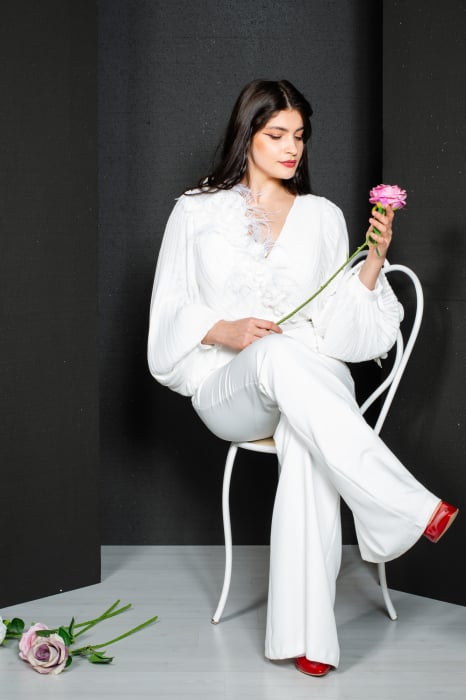 Salopeta Brynlee lunga alba [4]