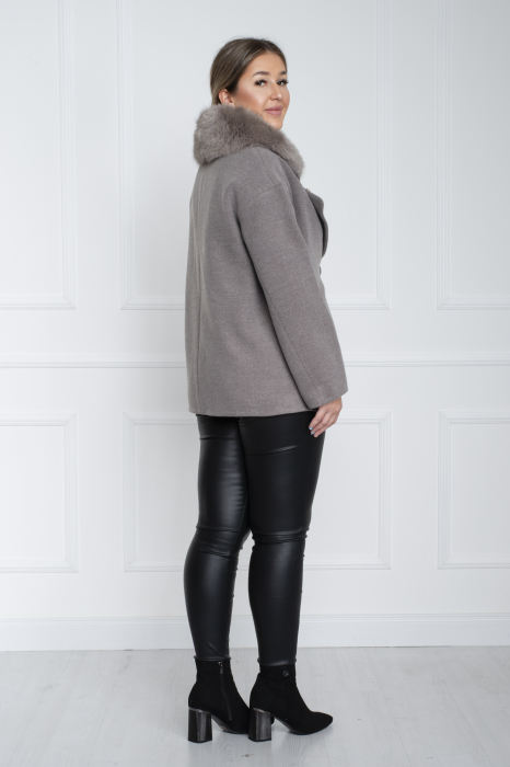 Palton Ariah scurt gri [3]