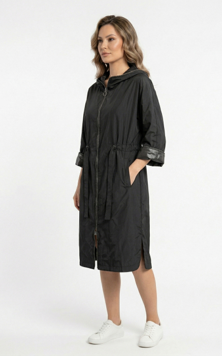 Trenci Gwynevere midi negru [2]