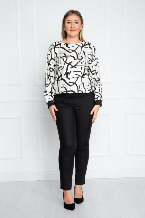 Bluza Amina alb-negru [0]