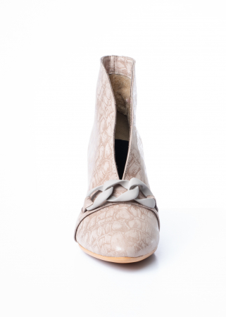Botine de piele naturala Karda 233 bej [2]