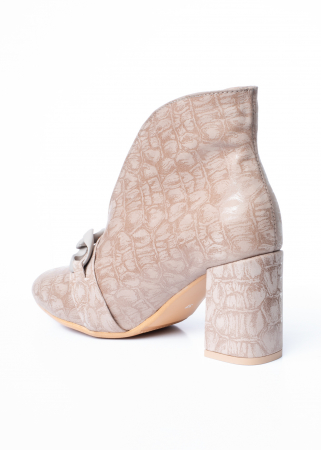 Botine de piele naturala Karda 233 bej [7]