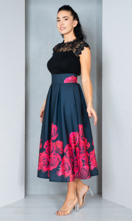Fusta Farrah midi neagra [3]