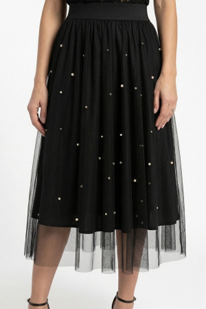 Vara - Fusta Gabby midi neagra