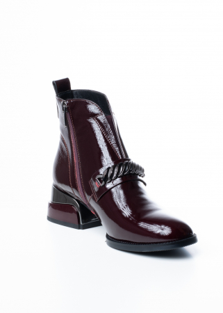 Ghete de piele naturala Epica 1642 bordo [3]