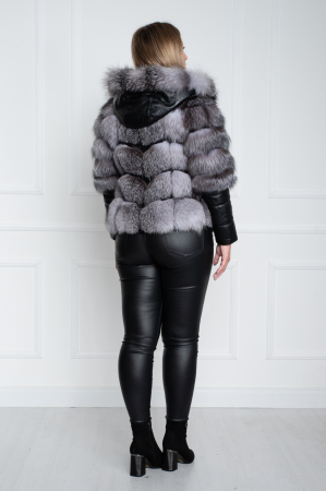 Jacheta de blană naturală Anwen gri [6]