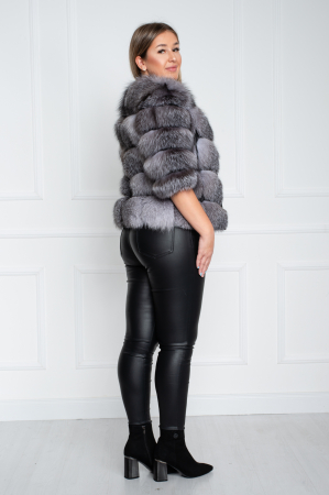Jacheta de blană naturală Anwen gri [9]