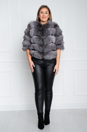 Jacheta de blană naturală Anwen gri [1]