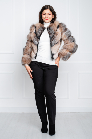 Jacheta de blană naturală Bibi scurta bej [1]