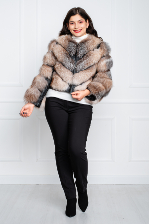 Jacheta de blană naturală Bibi scurta bej [0]