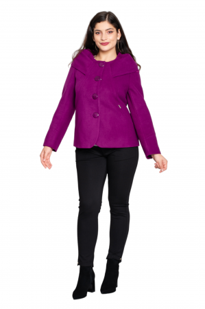 Palton Avira scurt fucsia [4]