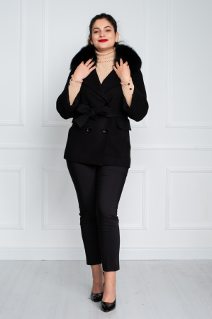 Palton Beatrice scurt negru [0]